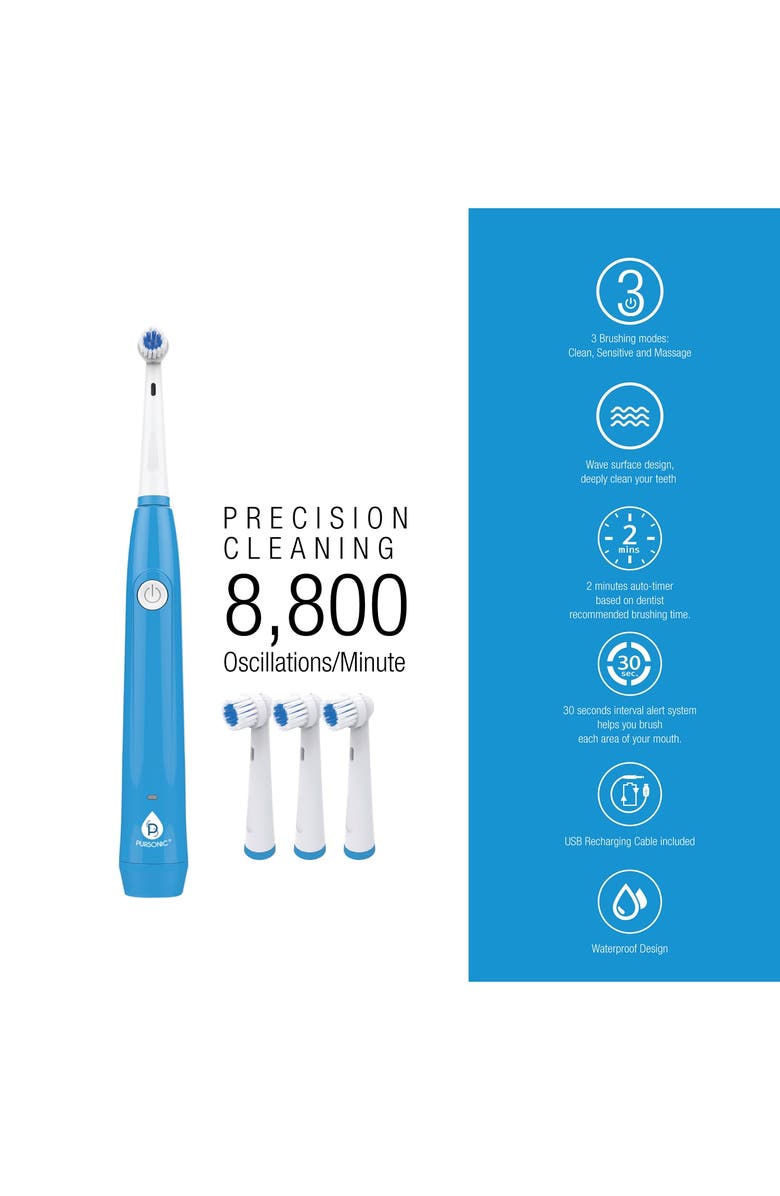 PURSONIC Rotary Toothbrush & UV Sanitizer Station, Alternate, color, White