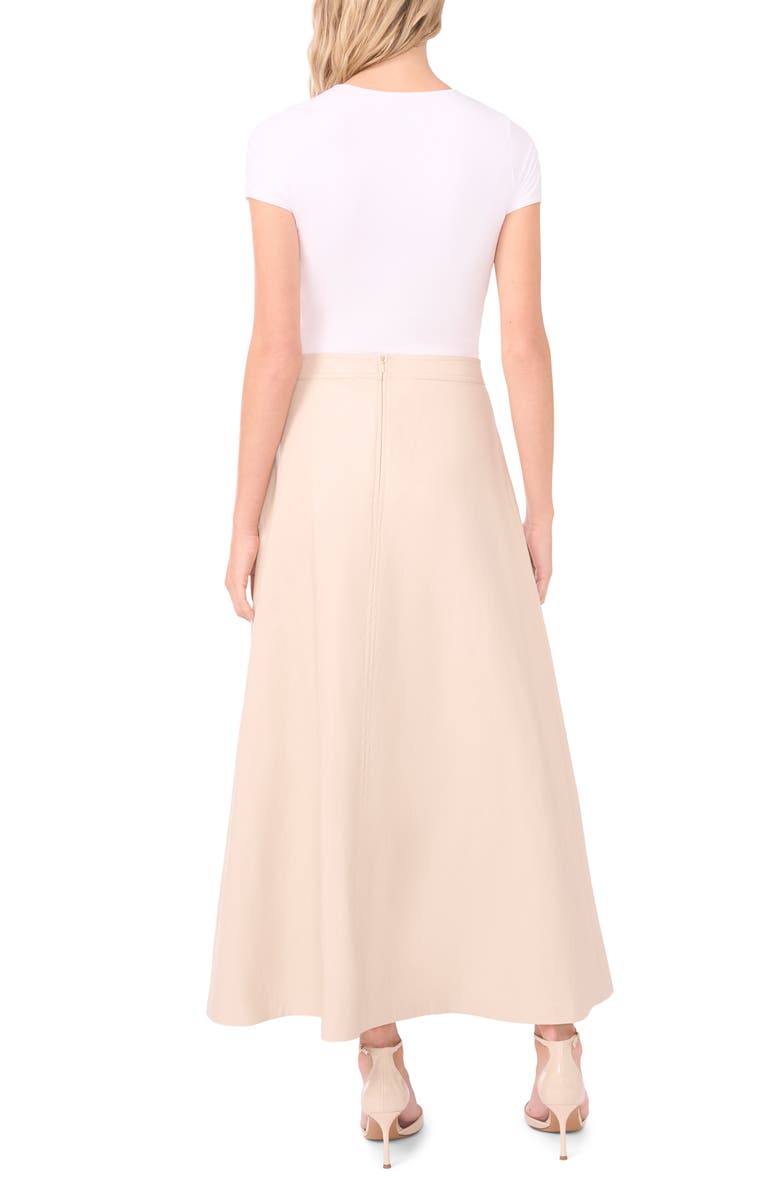 Vince Camuto Faux Leather A-Line Skirt, Alternate, color, Neutral