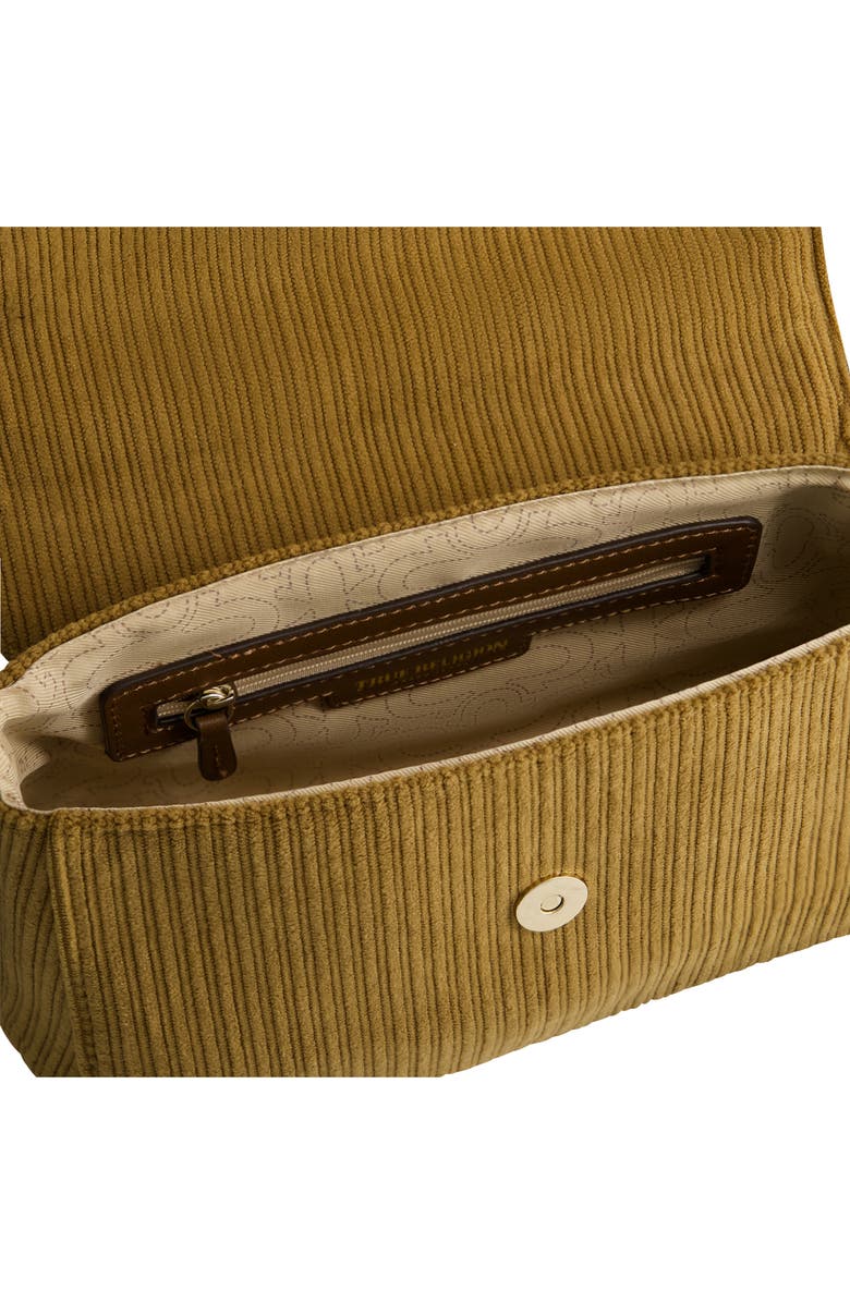 True Religion Corduroy Mini Satchel Bag, Alternate, color, Brown
