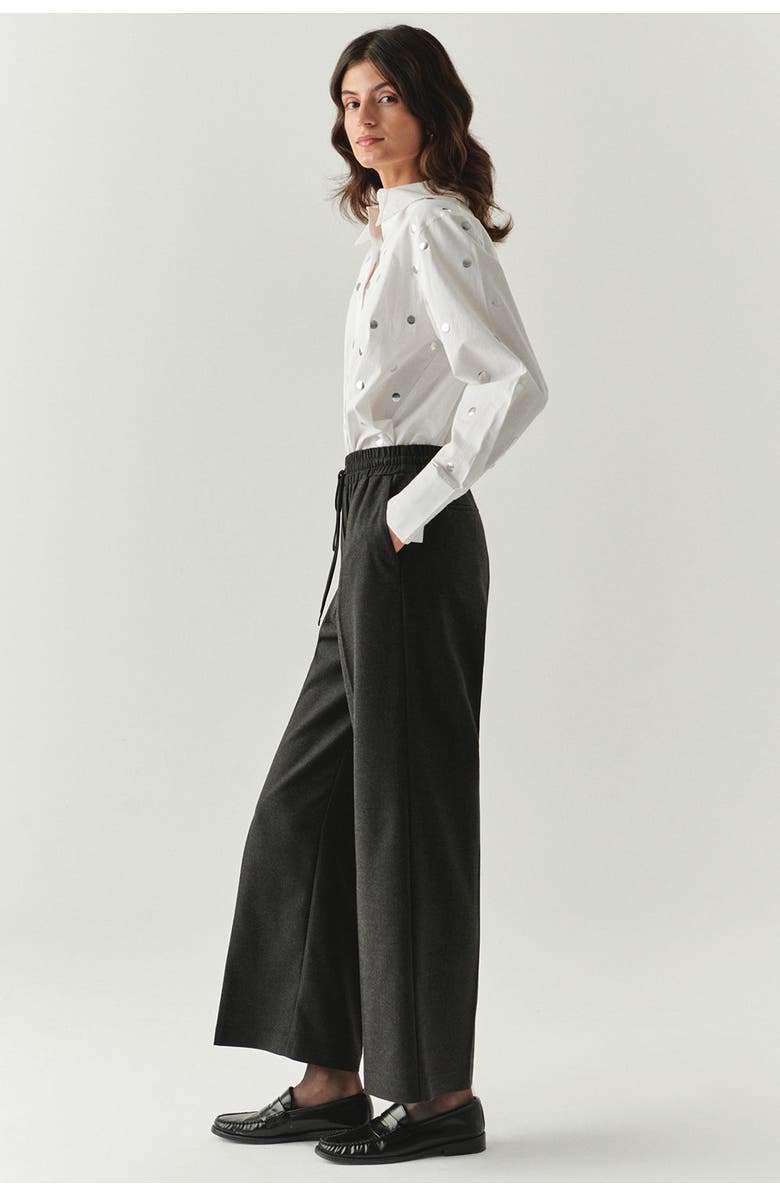 Exquise Livia Drawstring Wide Leg Pants, Alternate, color, Grey