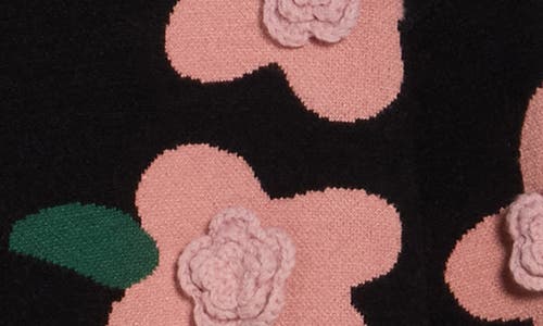Love By Design 3d Peony Cardigan In Black
