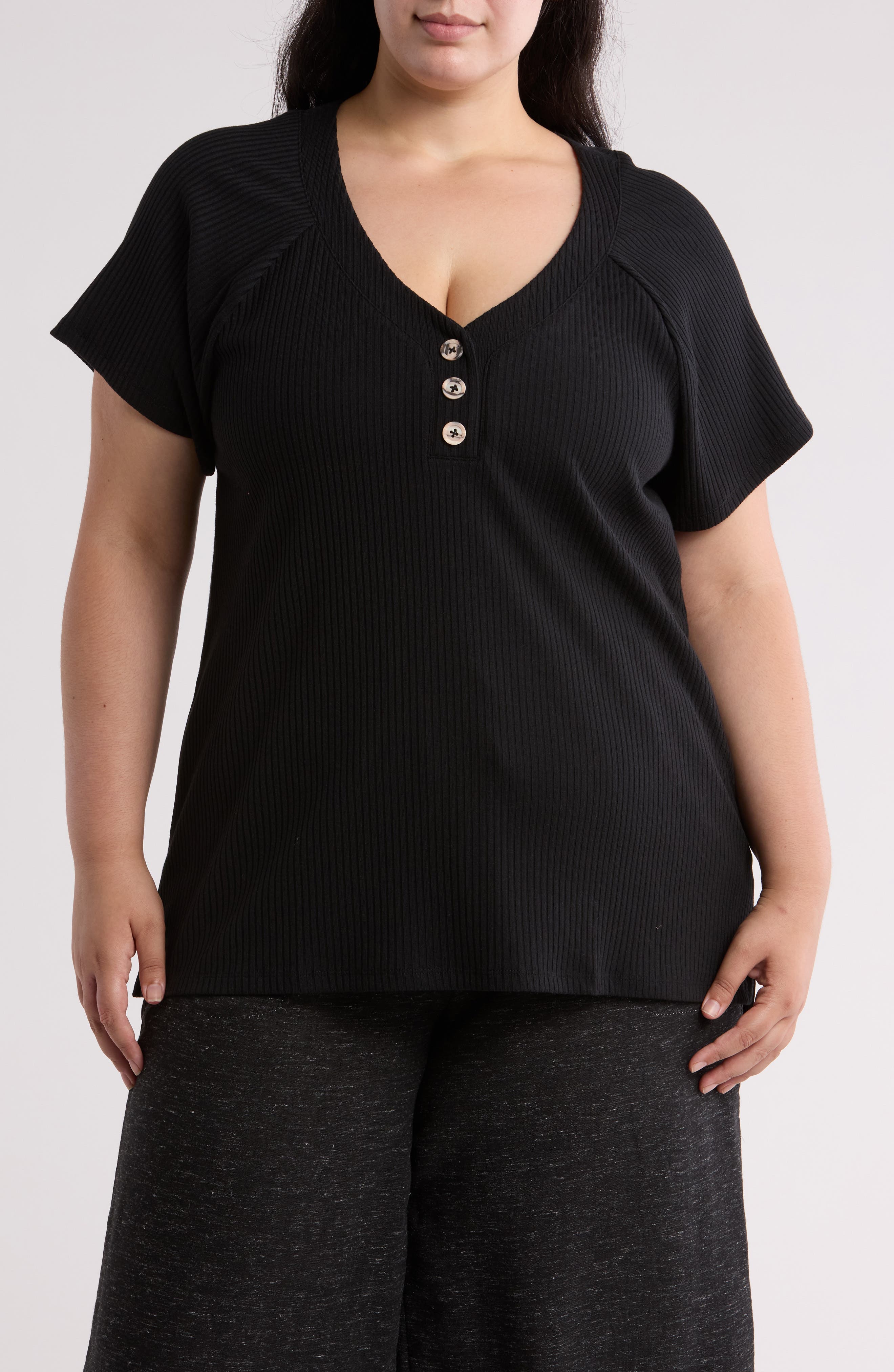 Threads 4 Thought Delanie Rib Henley T-Shirt