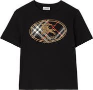 Burberry Check Knight Stamp Cotton T-shirt
