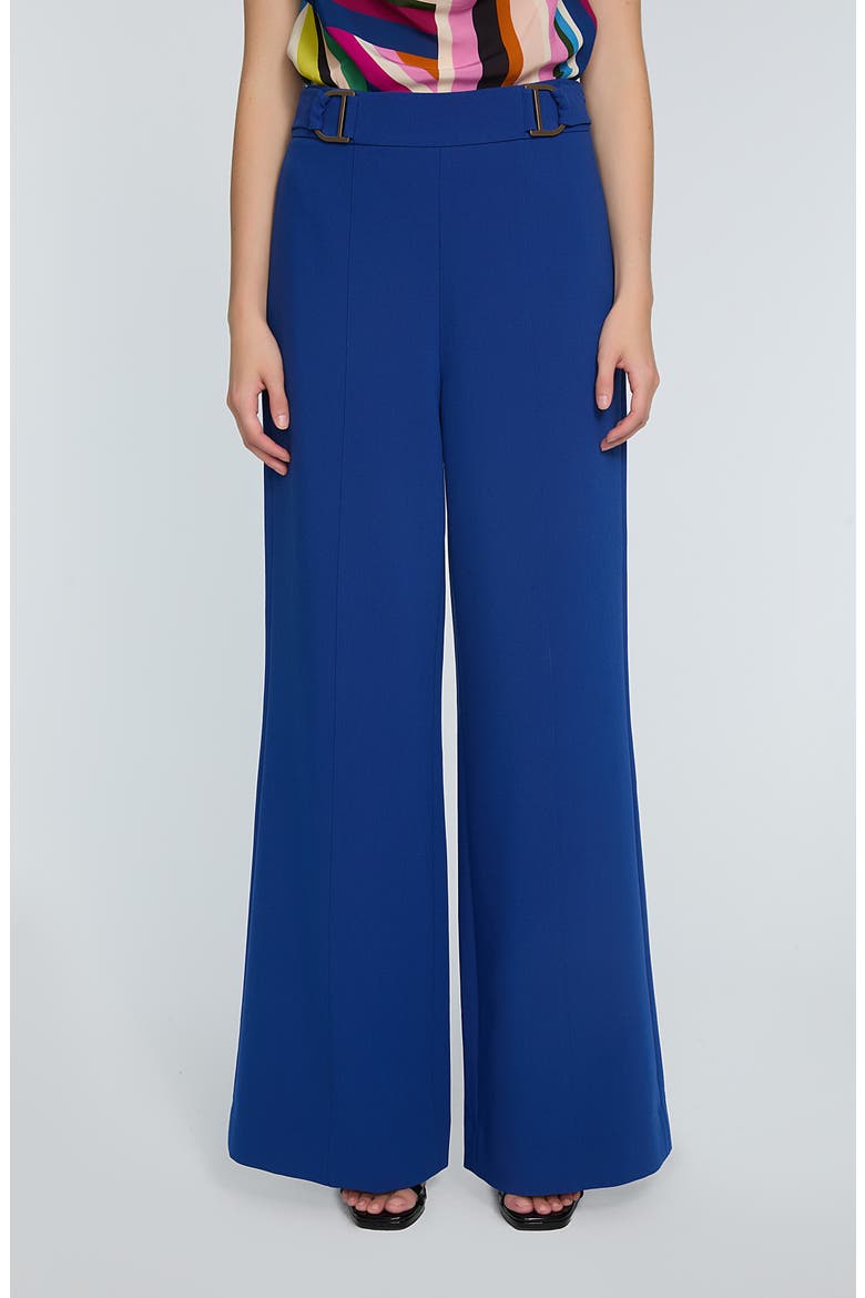 The Inez Buckle Detail Wide Leg Pants, Main, color, DAPHNE BLUE