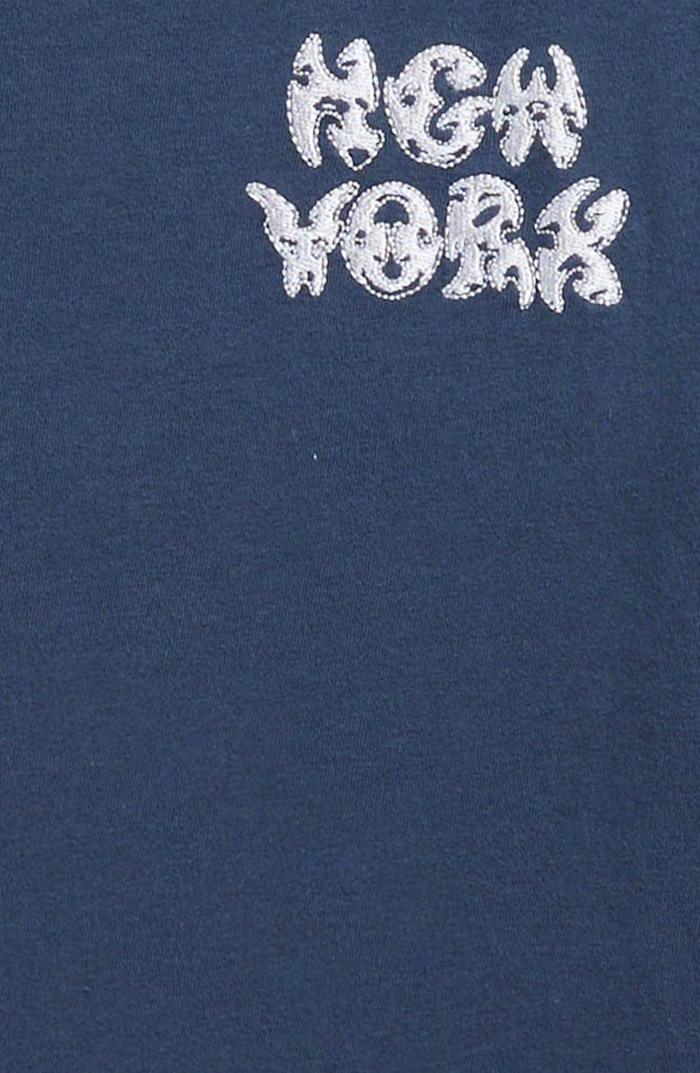 PacSun Kids' New York Bubble Embroidered Cotton T-Shirt, Alternate, color, Navy