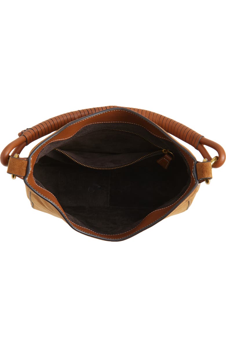 STAUD Mel Suede Shoulder Bag, Alternate, color, Truffle