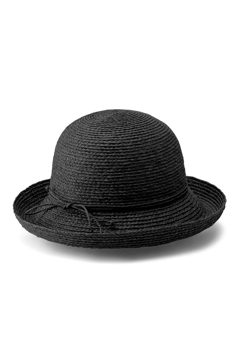 Prima 8 Straw Sun Hat, Alternate, color, CHARCOAL