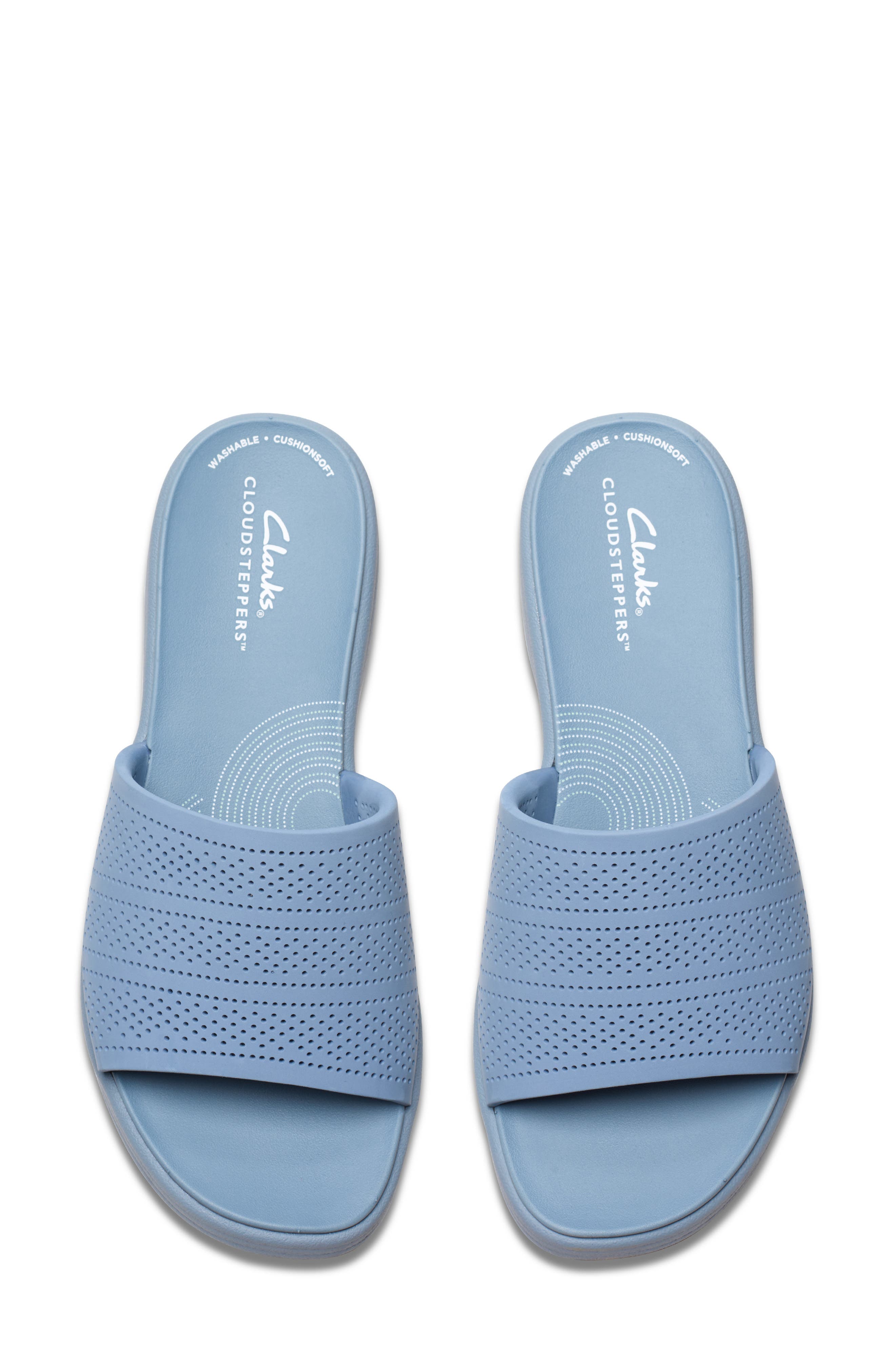 Drift Twist Wedge Slide Sandal, Alternate, color, LIGHT BLUE