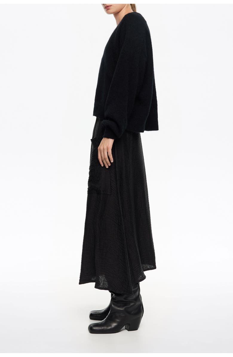 Bimba y Lola Adjustable Waist Skirt, Alternate, color, Washed Black