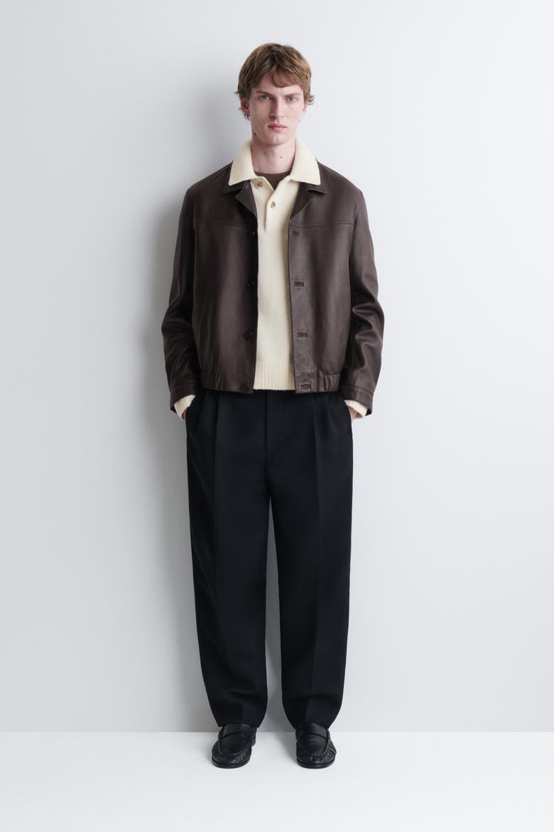 Brushed-Wool Polo Shirt, Alternate, color, IVORY