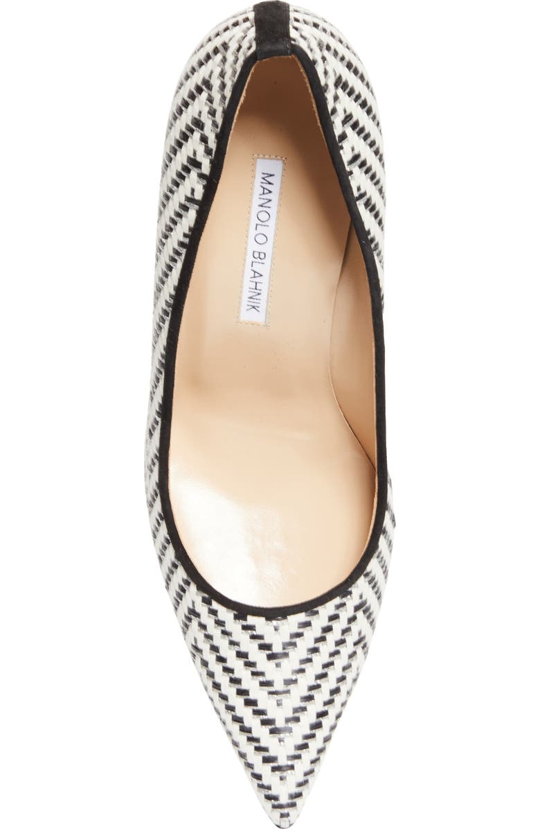 Manolo Blahnik BB Pointed Toe Raffia Pump, Alternate, color,
