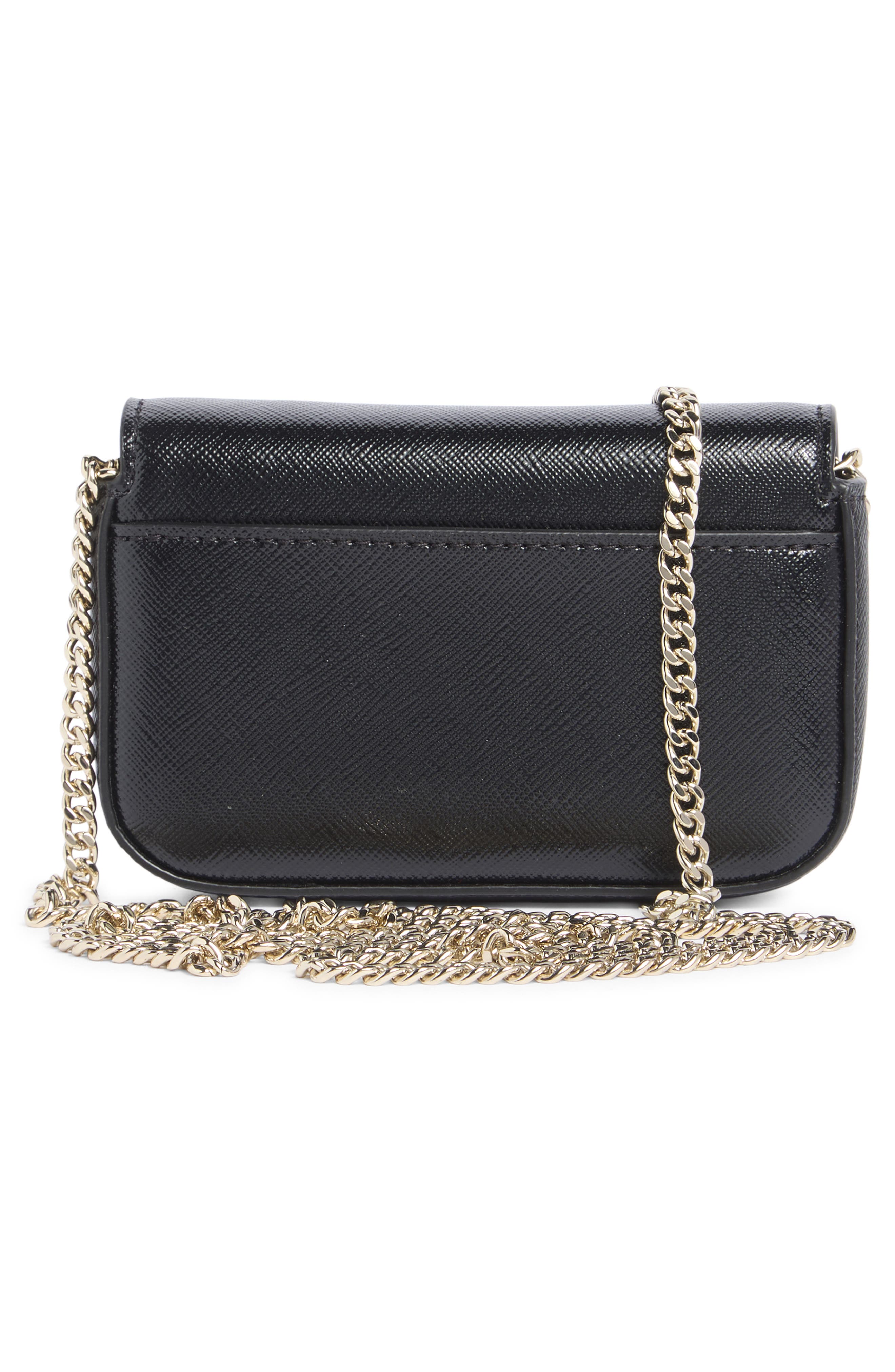kenzie card case crossbody bag, Alternate, color, BLACK