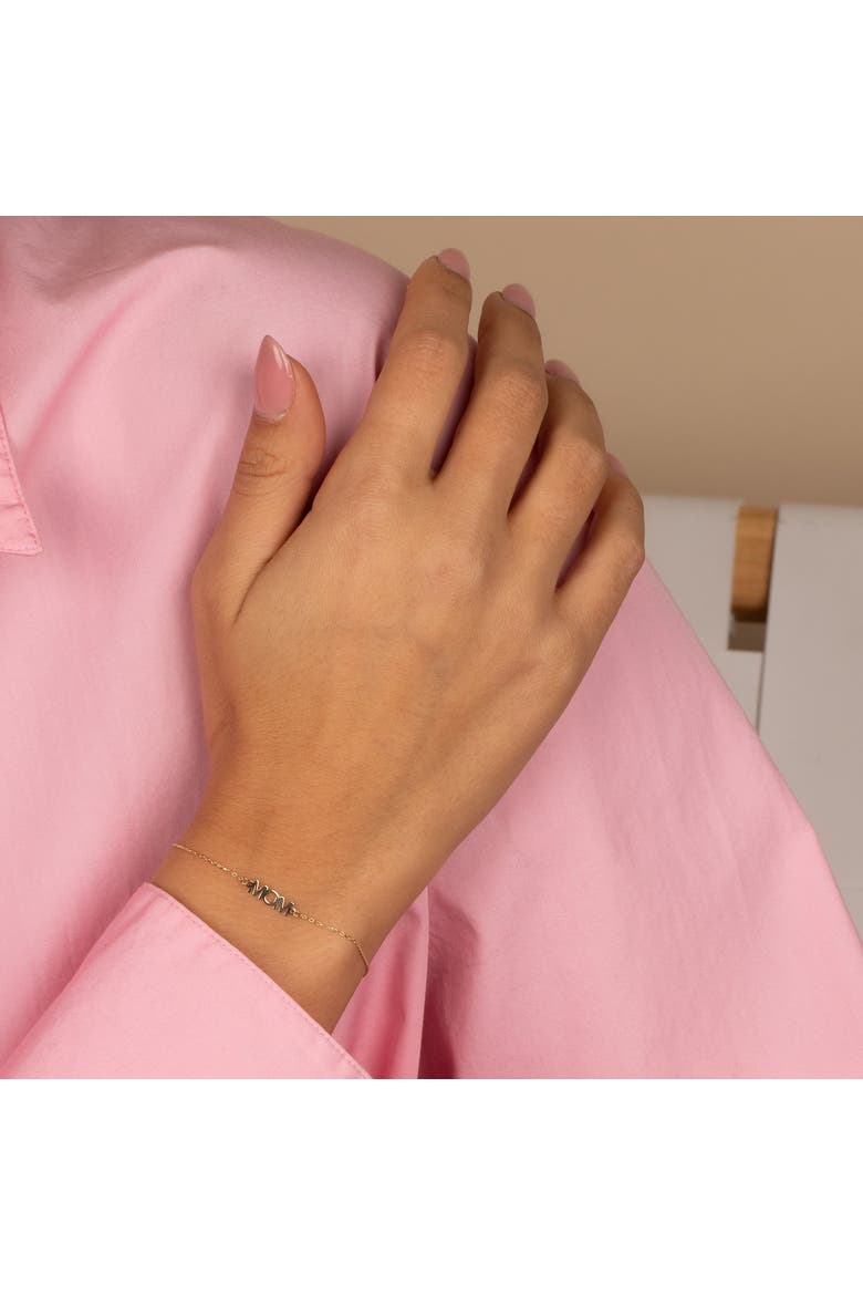 Solid Mom Nameplate Bracelet 14K, Alternate, color, 14K Gold
