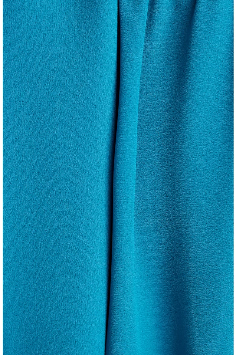 Tech Crepe Scarf Neck Blouse, Alternate, color, PETROL BLUE