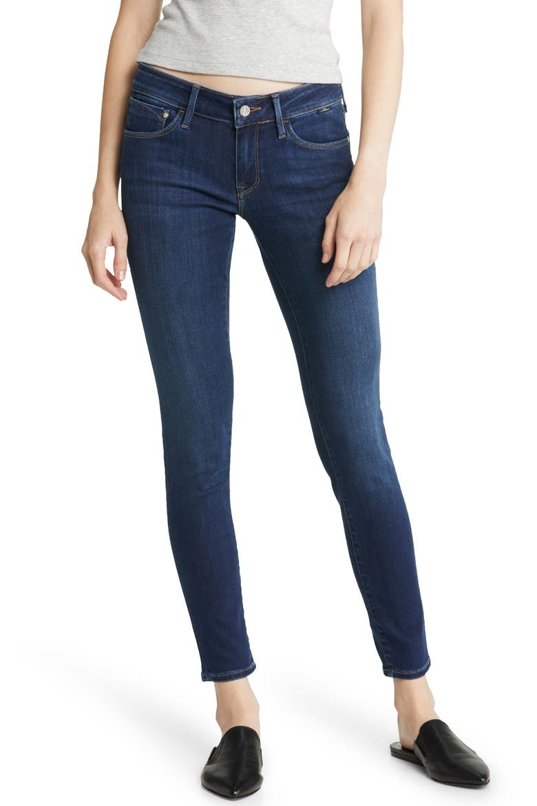 Serena Low Rise Superskinny Jeans, Main, color, DARK SUPERSOFT