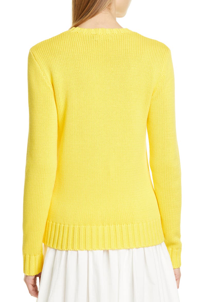 Flag Cotton Sweater, Alternate, color, YELLOW
