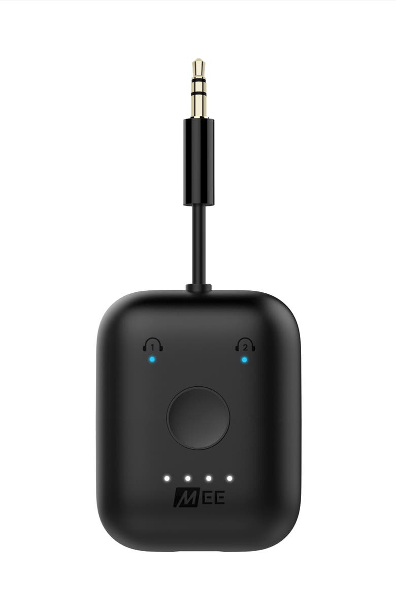 MEE audio Connect Air In-Flight Bluetooth Wireless Audio Transmitter for AirPods & Headphones, Main, color, Black