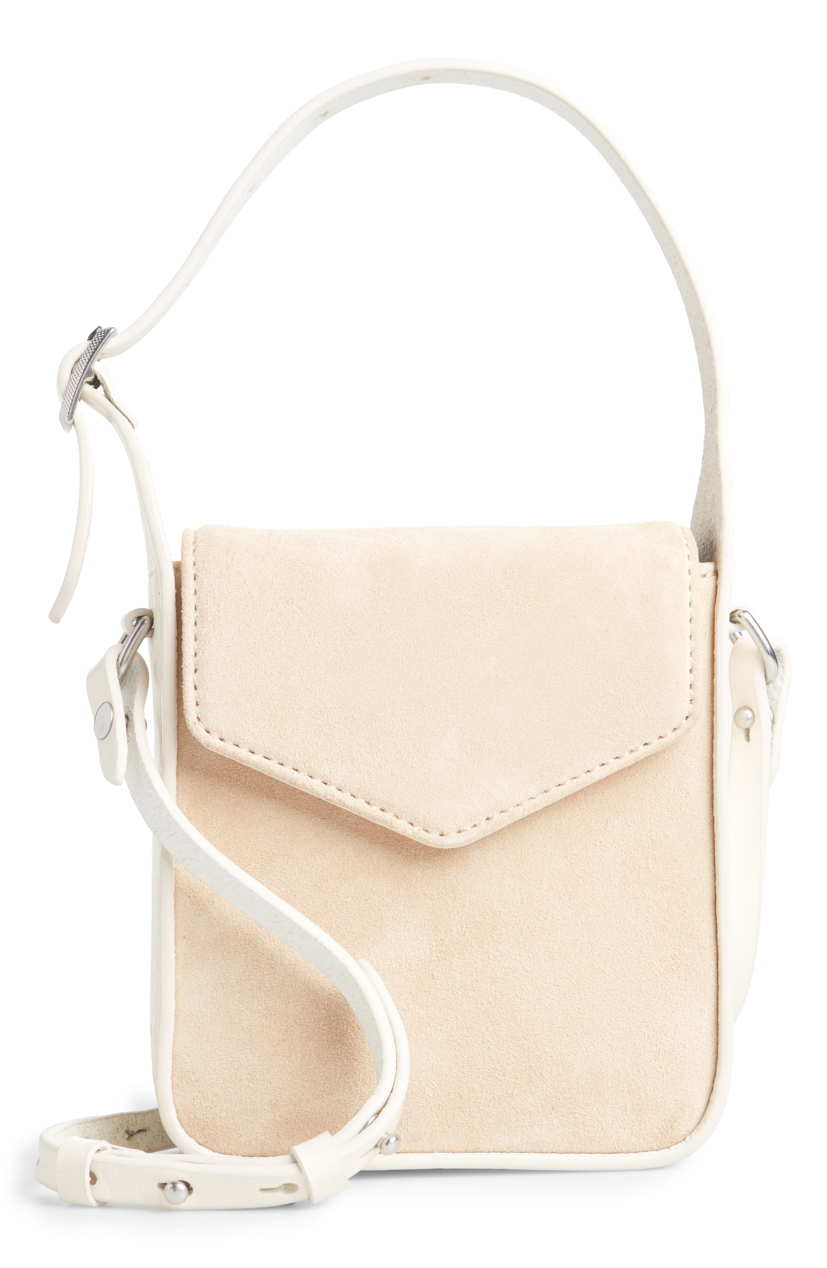rag & bone Journee Suede Crossbody Bag, Main, color, 