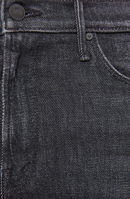 Mother The Rambler Zip Heel High-rise Straight-leg Jeans In Black