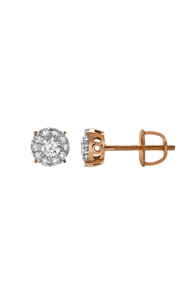 Blazers S 14K Gold Diamond Stud Earrings - 0.25ct., Alternate, color, 14K Rose Gold