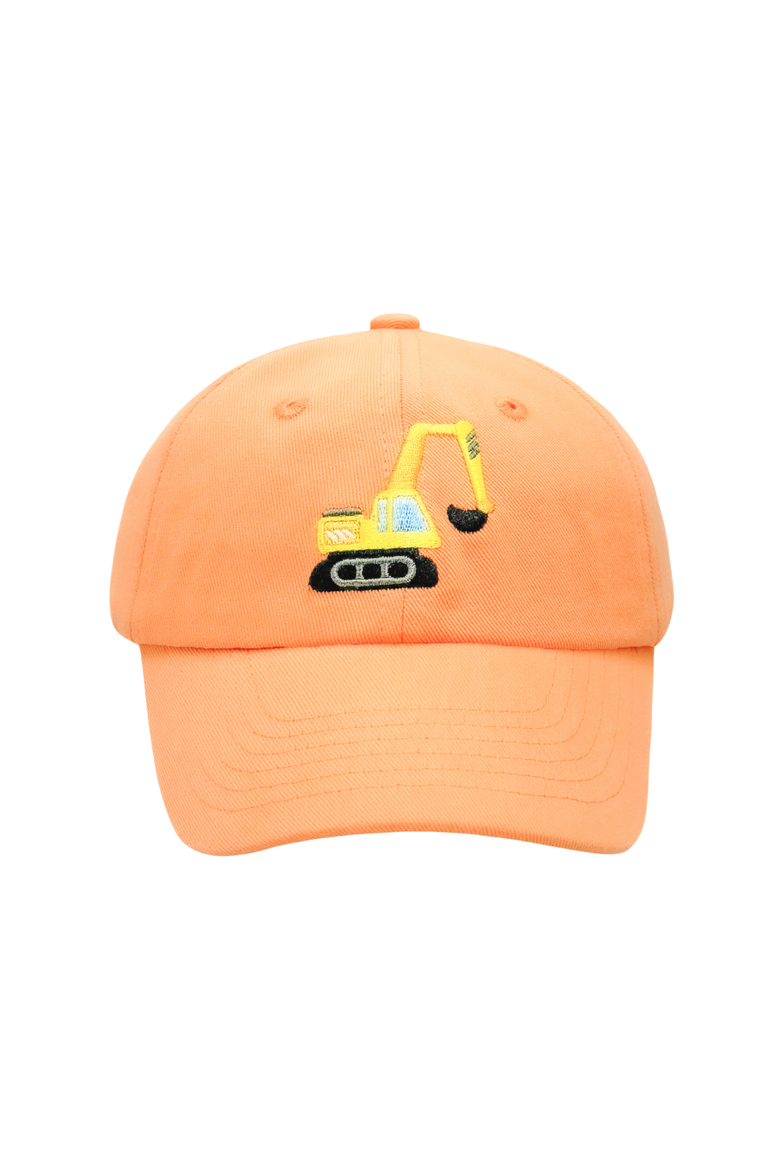 Excavator Construction Digger Baseball Hat, Main, color, Orange