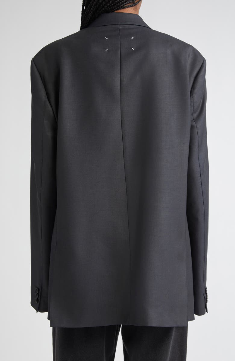 Maison Margiela Single Breasted Mohair & Wool Blazer, Alternate, color, 