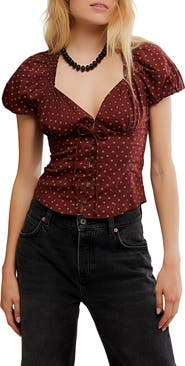 Free People Summer Floral Print Shirt