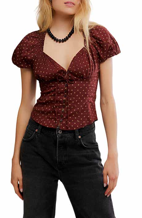 Free People Summer Floral Print Shirt