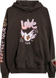 VIC GARCIA WORLD Sweet Bird Graphic Cotton Pullover Hoodie