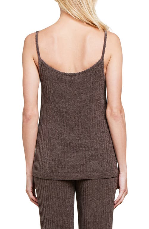 Barefoot Dreams Cozychic Ultra Lite Ribbed Scoop-neck Tank In Brown