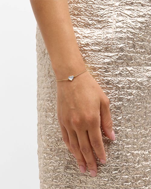 Jan Leslie Heart Bracelet Set In Sterling Silver With 18k Gold Overlay In White