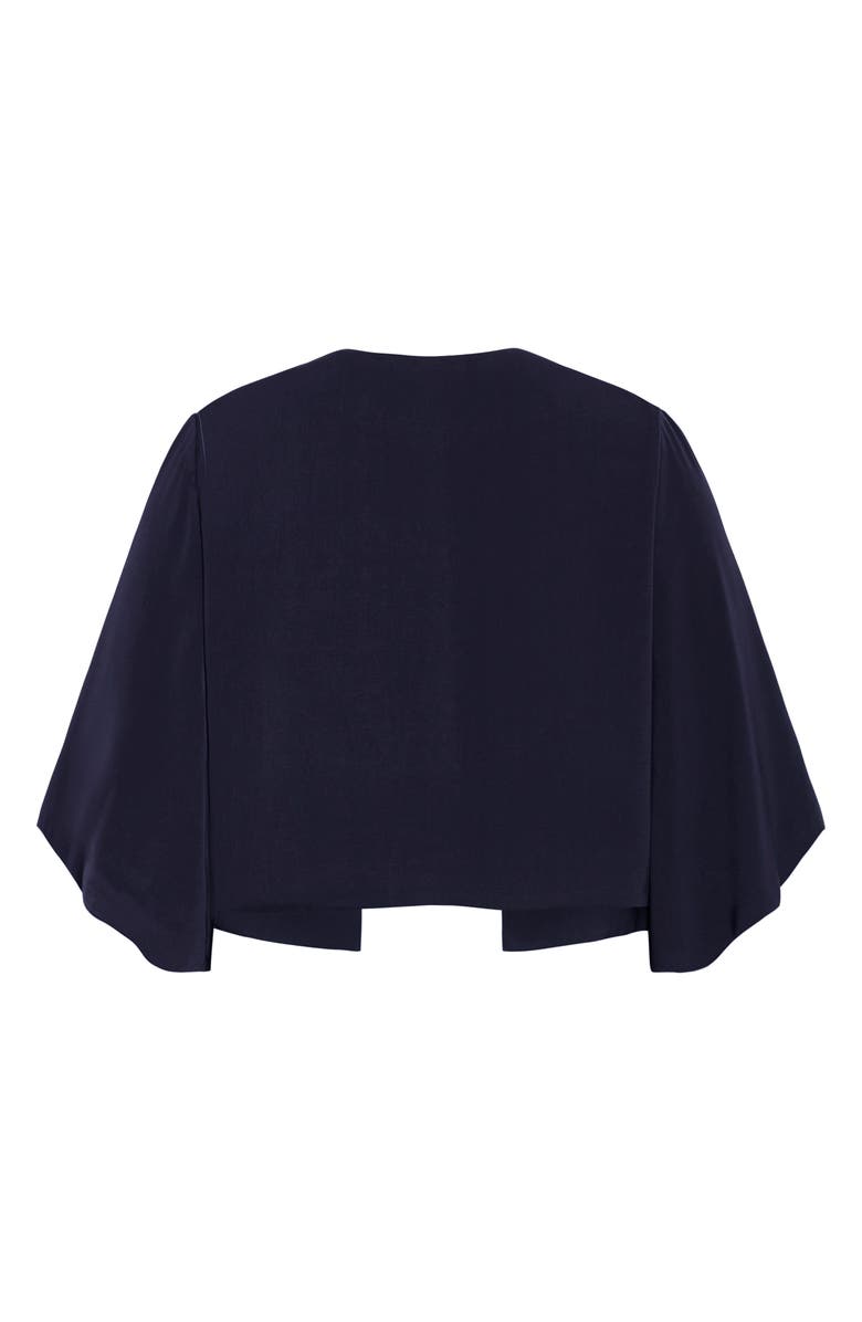 City Chic The Splendor Open Front Bolero, Alternate, color, Navy