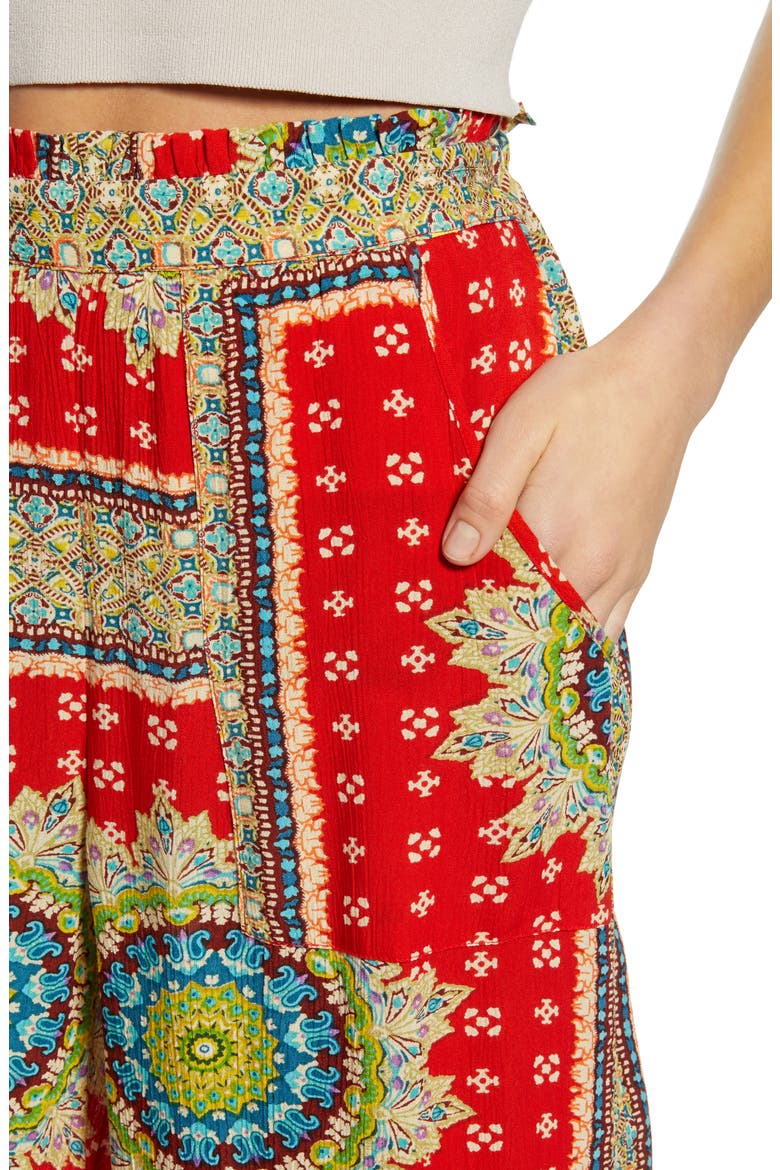 Angel Falls Pants, Alternate, color, RED/ BEIGE