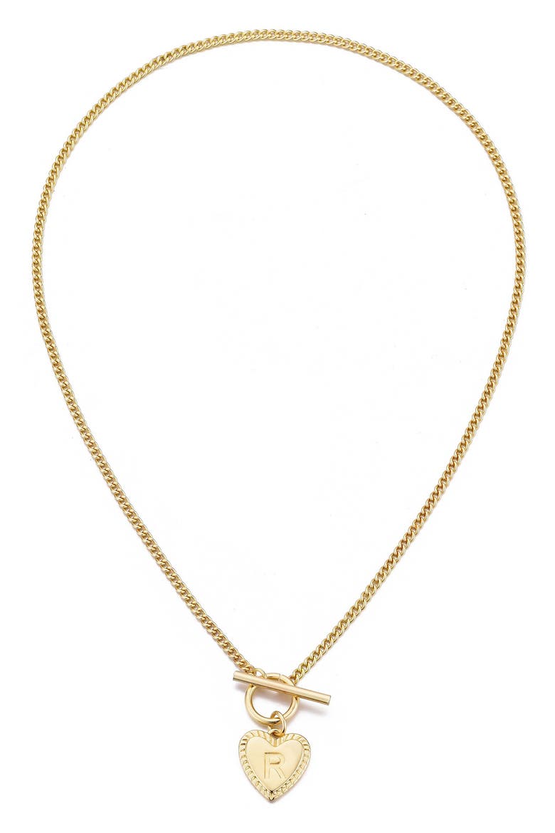 Initial Heart Toggle Necklace, Alternate, color, GOLD-R