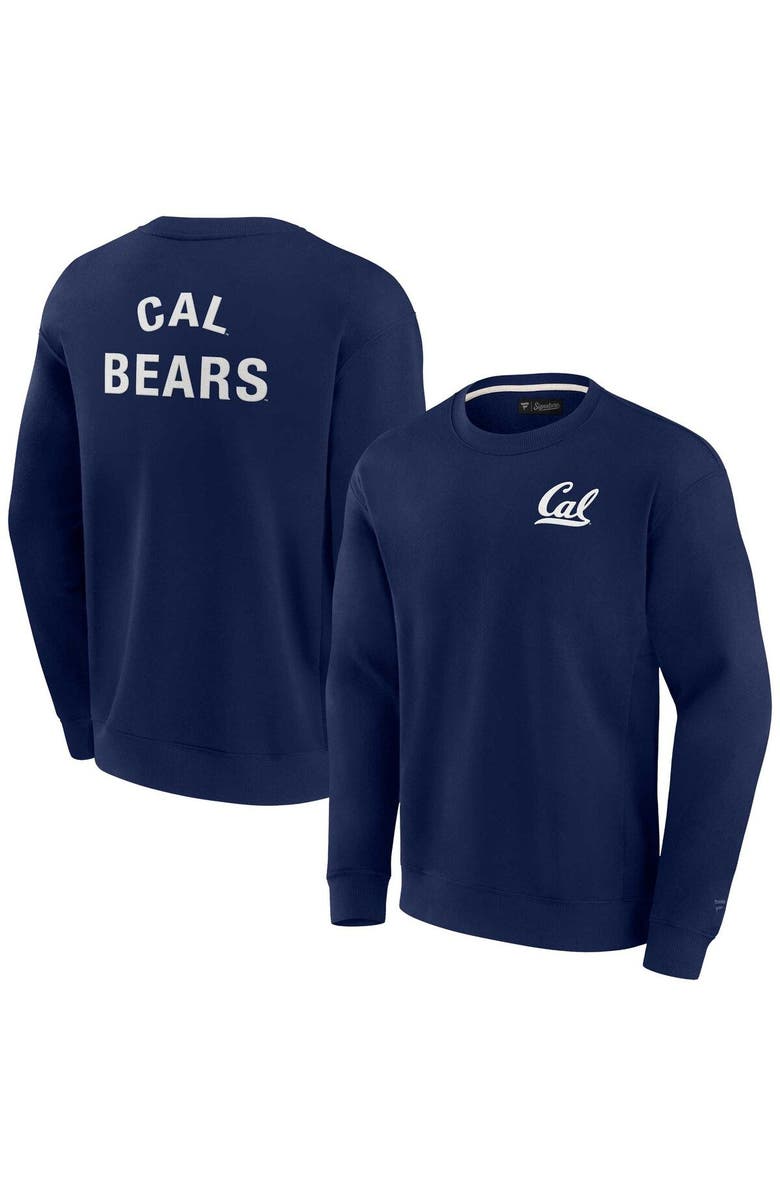 Fanatics Signature Unisex Fanatics Signature Navy Cal Bears Super Soft Pullover Crew Sweatshirt, Main, color, Navy