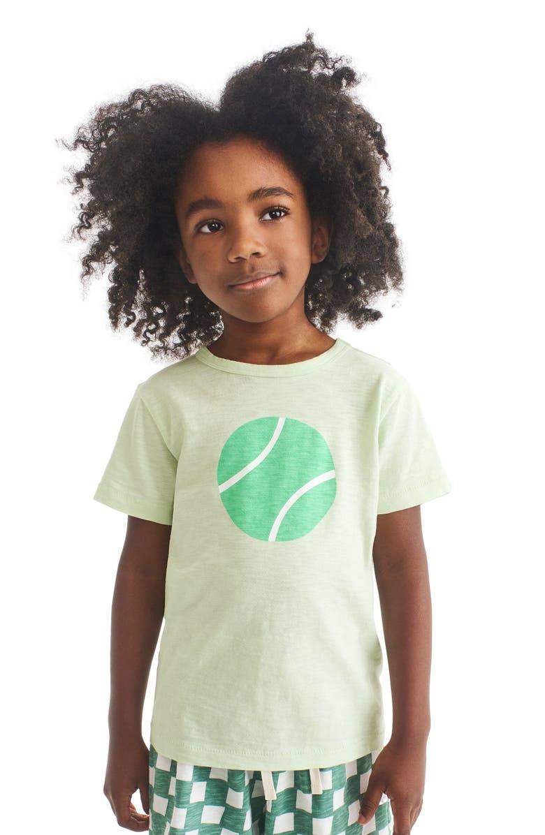 Primary Kids Tennis Ball Tee, Alternate, color, Light Clover Tennis Ball