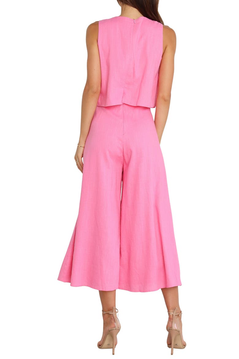 Sleeveless Popover Wide Leg Jumpsuit, Alternate, color, PINK