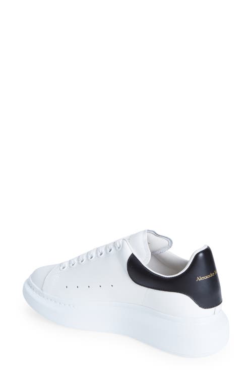 Alexander Mcqueen Oversized Calf Leather Sneakers With Chunky Rubber Sole In Metallic