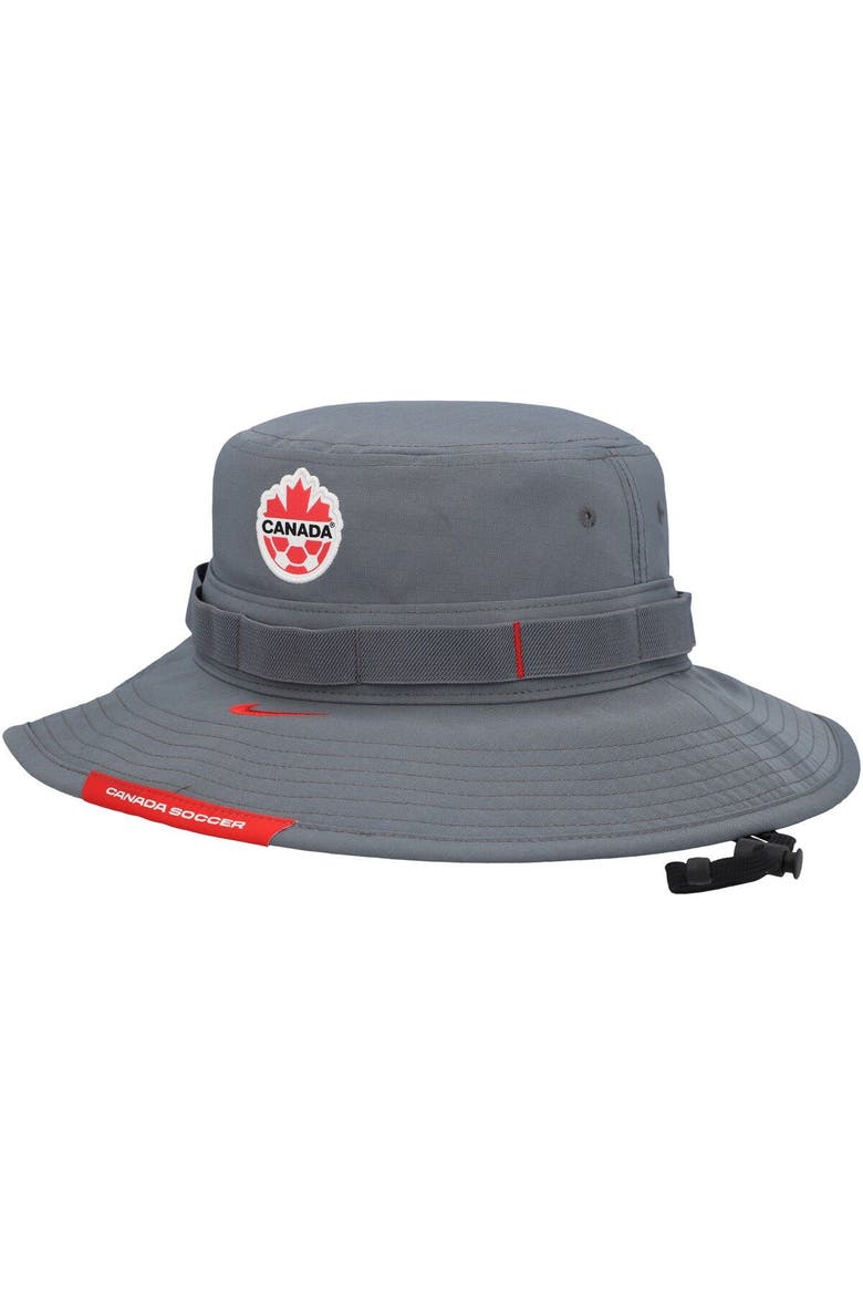 Men's Nike Gray Canada Soccer Boonie Tri-Blend Performance Bucket Hat, Main, color, Gray