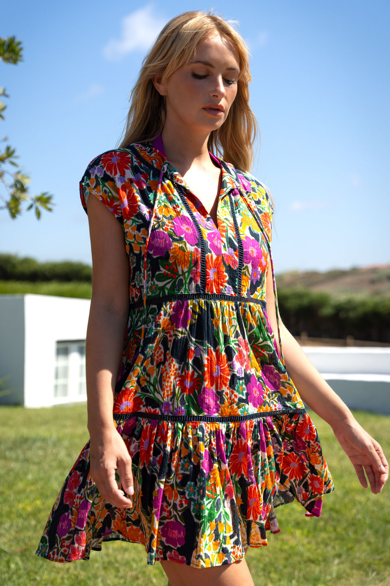 Gari Cotton Cover-up Cap Sleeve Dress, Alternate, color, Gardenia