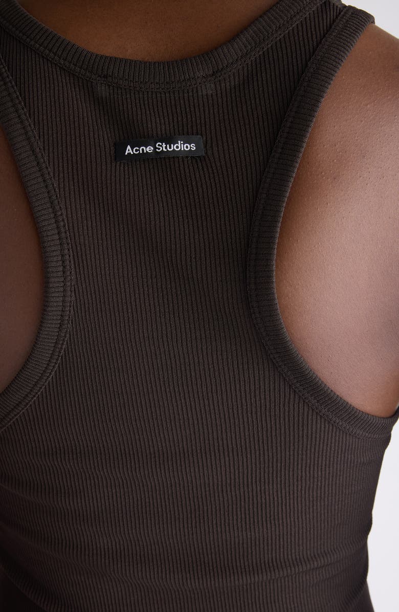 Acne Studios Fluid Rib Tank, Alternate, color, Dark Brown