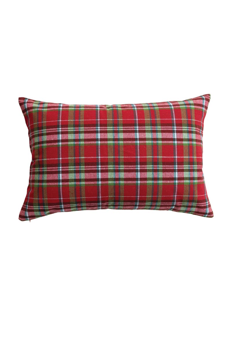 Artisan Plaid Cotton Lumbar Pillow, Main, color, Multicolor