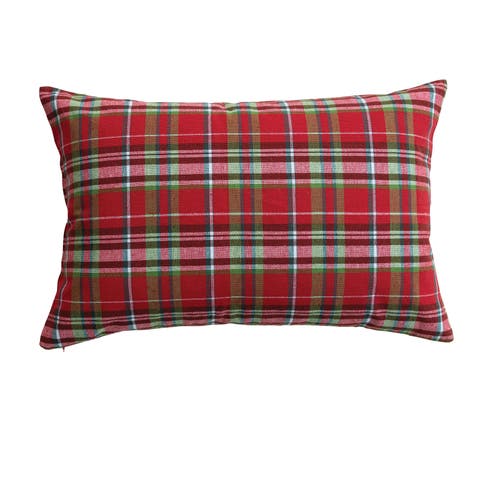 Artisan Plaid Cotton Lumbar Pillow