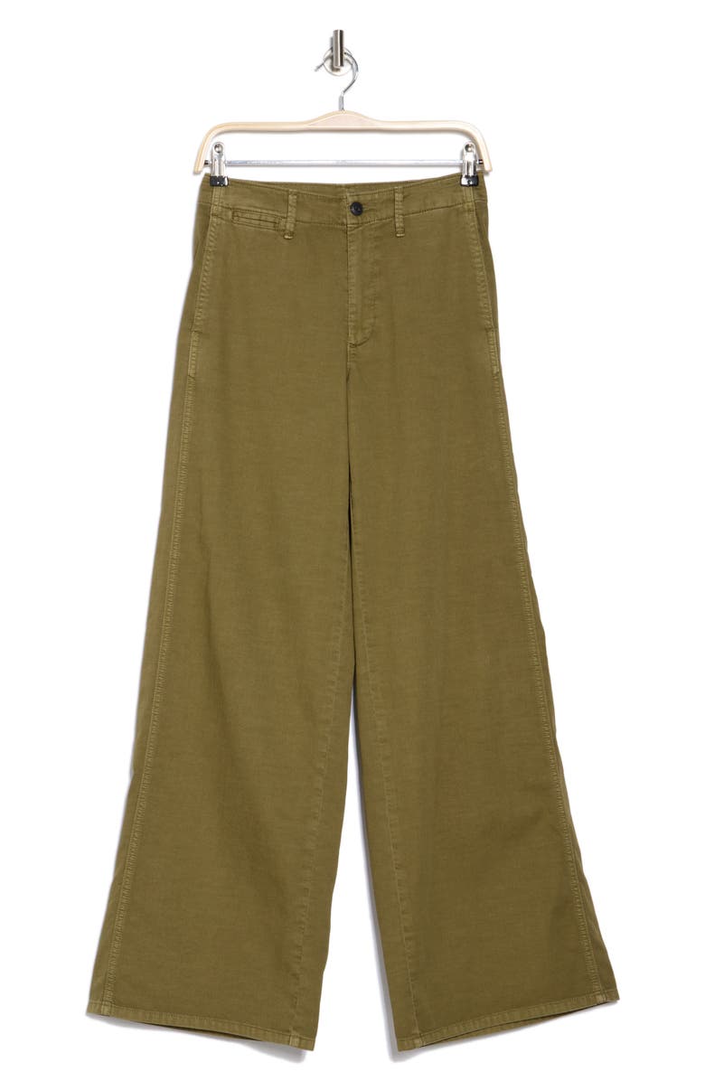 rag & bone Sofie Wide Leg Chino Pants, Alternate, color, Green