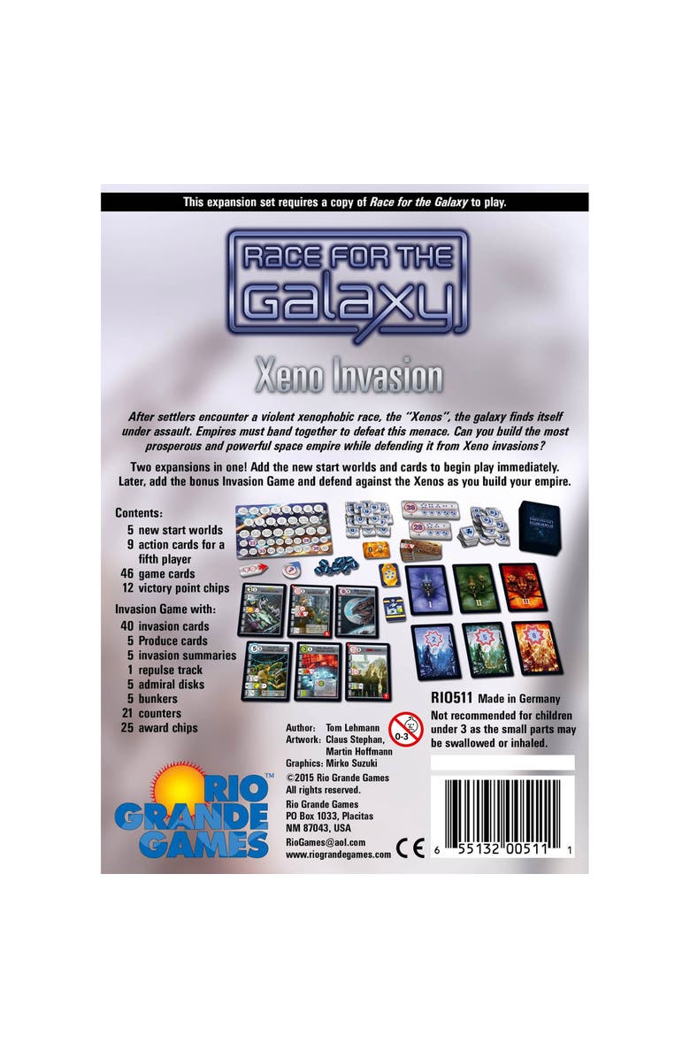 Rio Grande Games Race for The Galaxy Xeno Invasion Board Game Expansion, Alternate, color, Multicolored