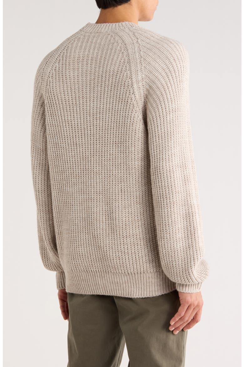Firth Oversize Ribbed Crewneck Sweater, Alternate, color, WHITE