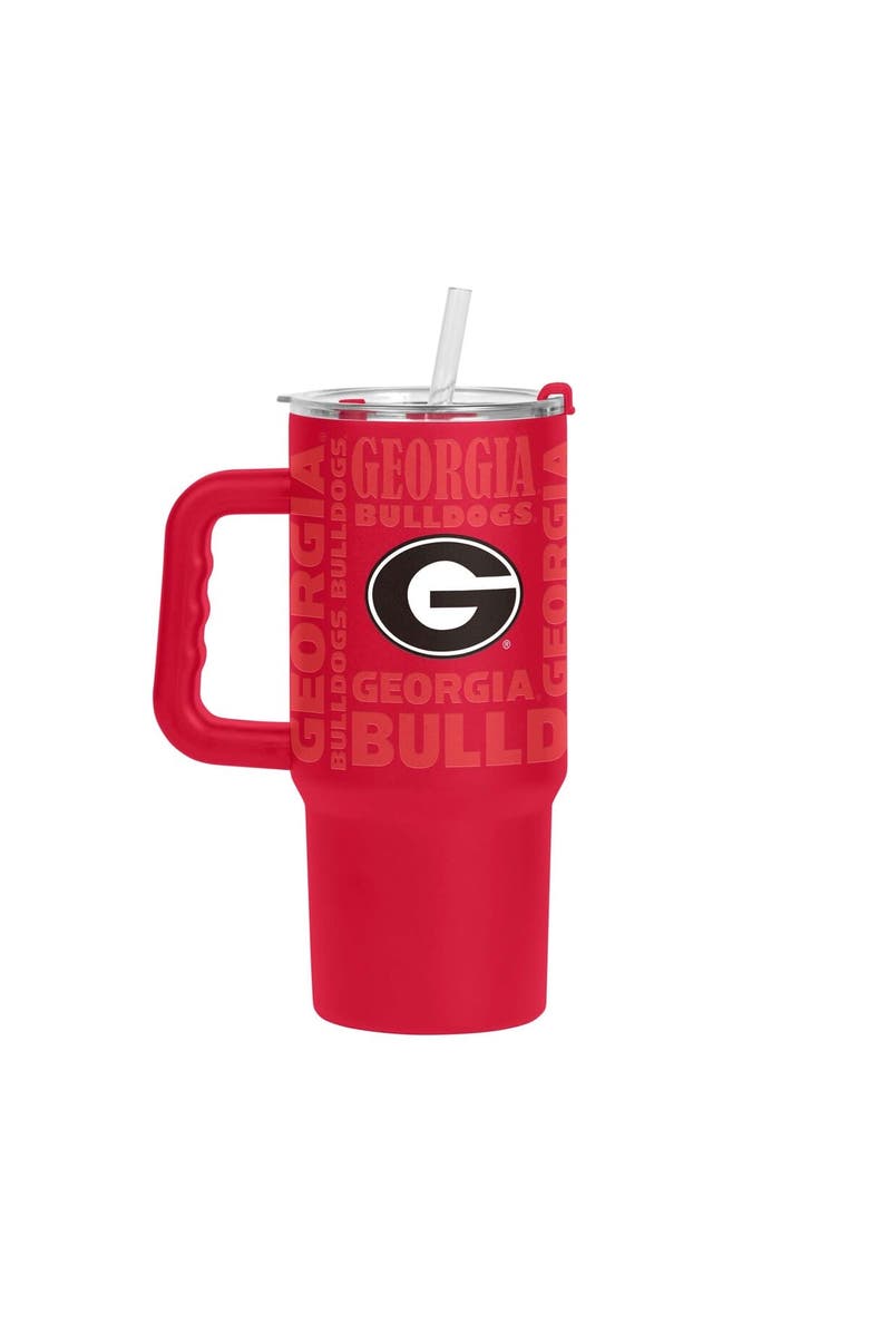 LOGO BRANDS Georgia Bulldogs 24oz. Replay Powder Coat Tumbler, Main, color, Red