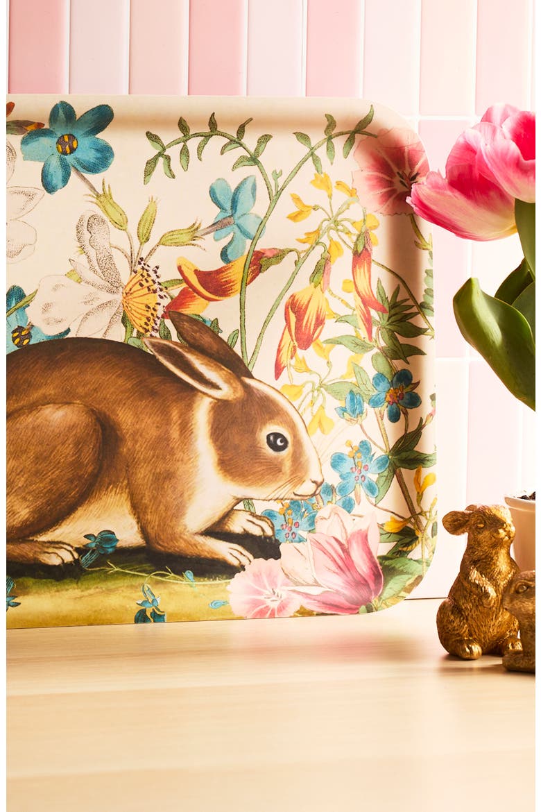 Bunny Maximus Large Rectangular Birchwood Tray - Wood & Melamine, Alternate, color, Bunny Maximus Tray