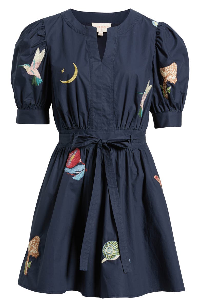 CIEBON Barona Nature Embroidered Fit & Flare Dress, Alternate, color,