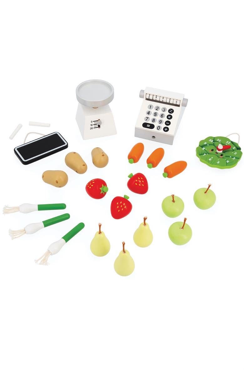 Janod Farm Market Stand Play Set, Alternate, color, Yellow